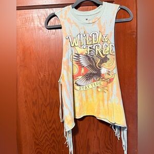 Women's Fringe Tank Top - Multicolor